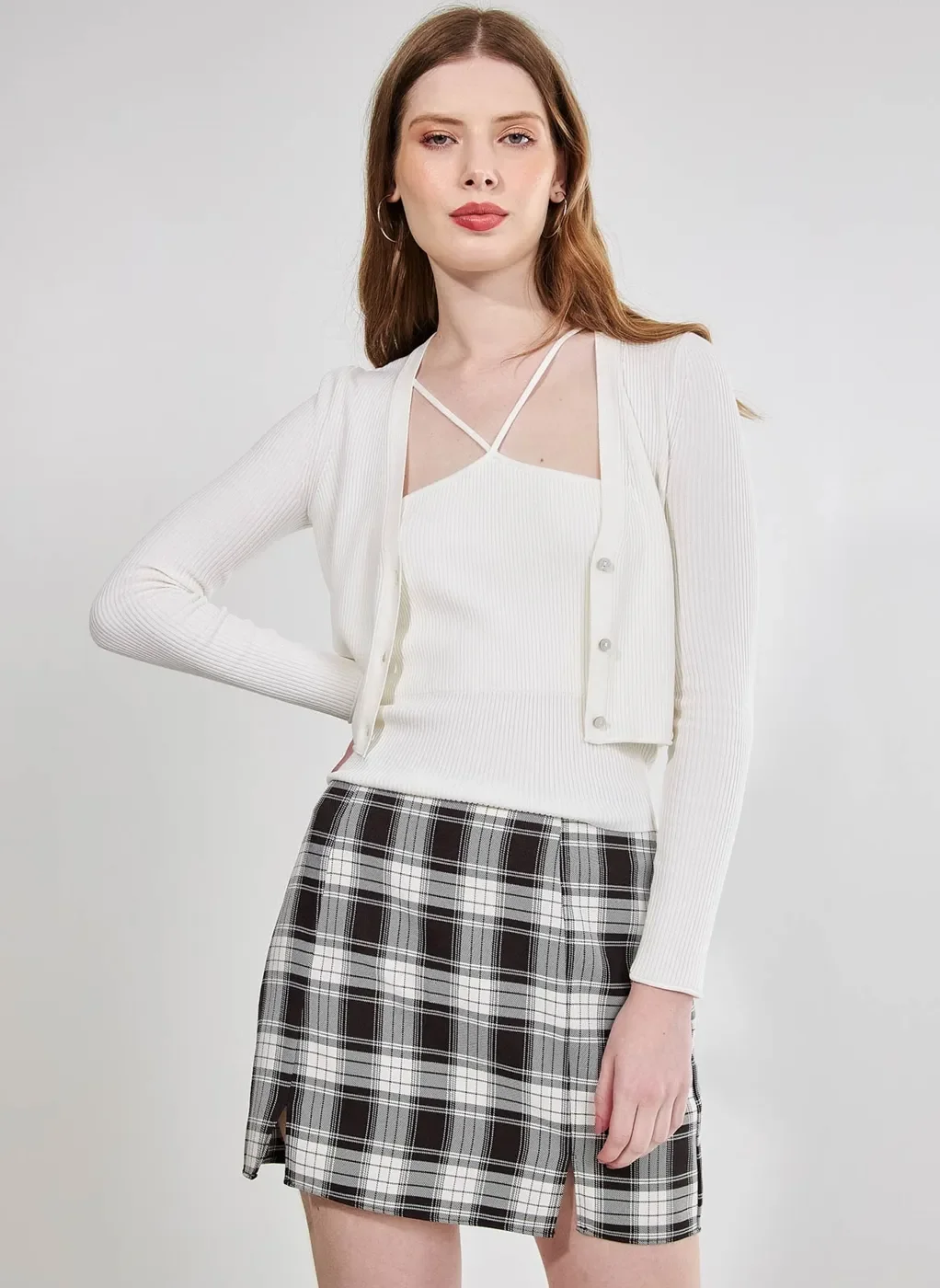 Cardigan Cropped Básico Justinho