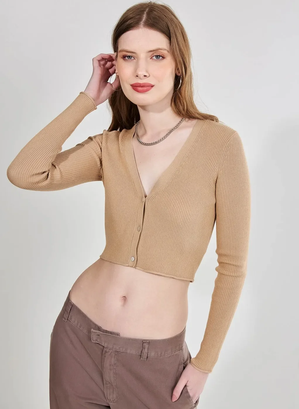 Cardigan Cropped Básico Justinho