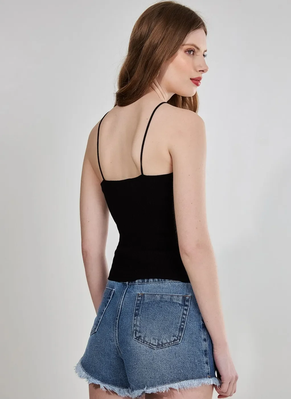 Blusa Com Alcinhas Frente Única