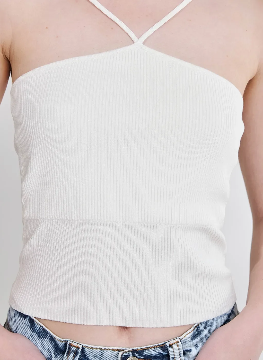 Blusa Com Alcinhas Frente Única