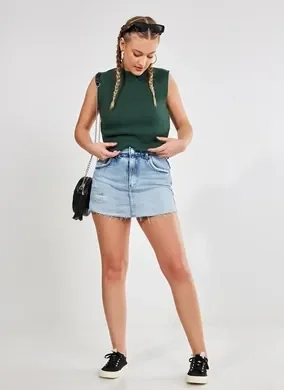 Short Saia Jeans