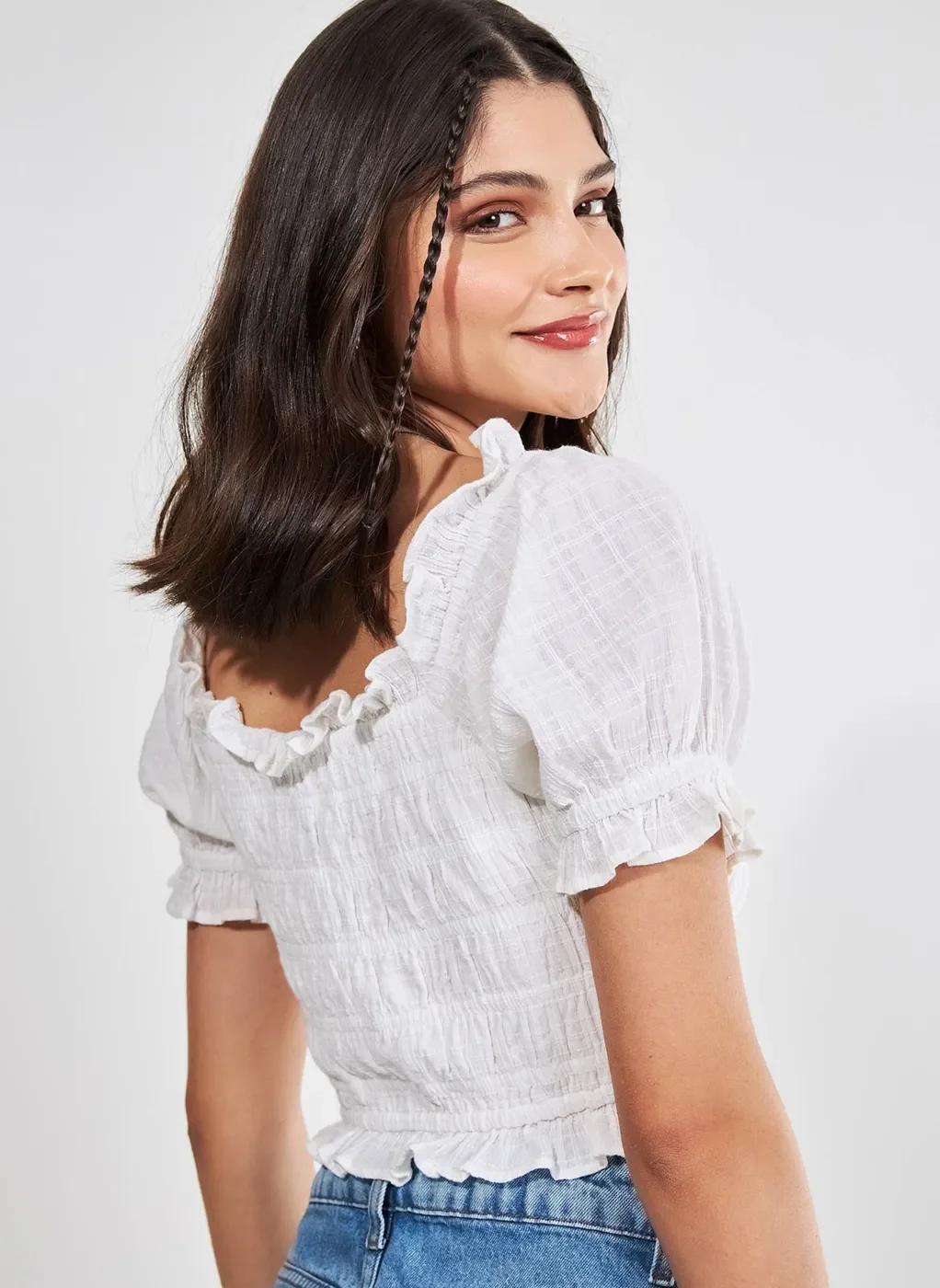 Blusa Romântica Com Amarração