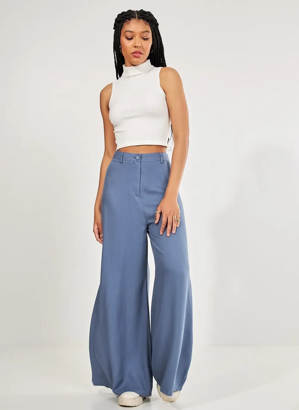 Calça Pantalona Azul
