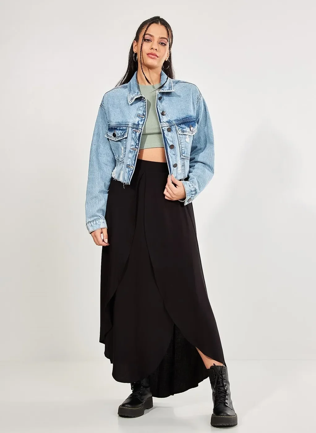 Saia Longa Pareô Preta