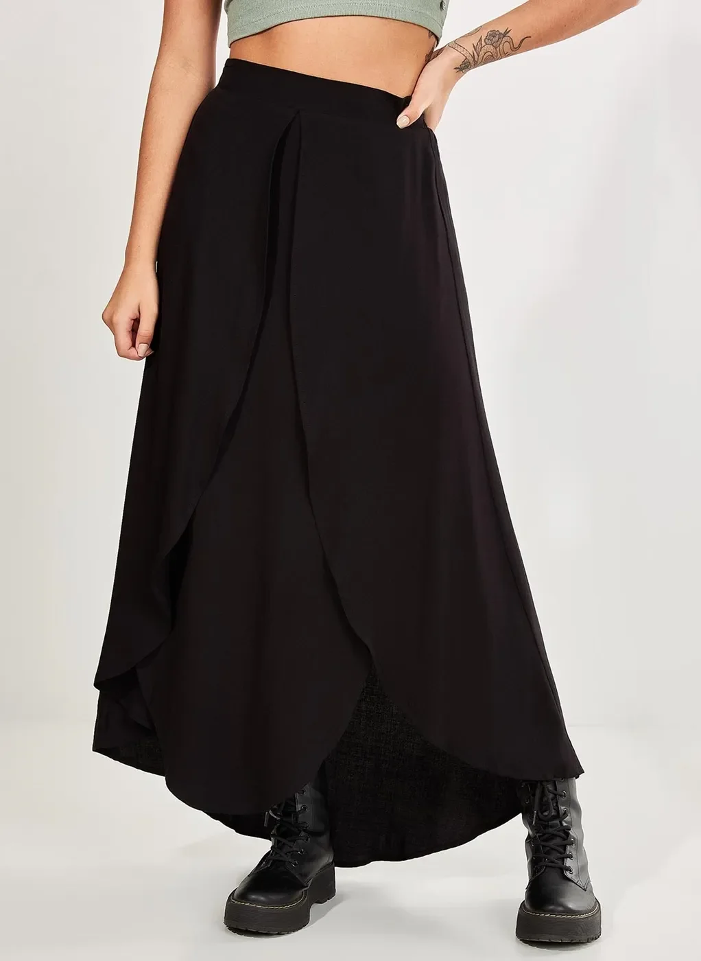 Saia Longa Pareô Preta