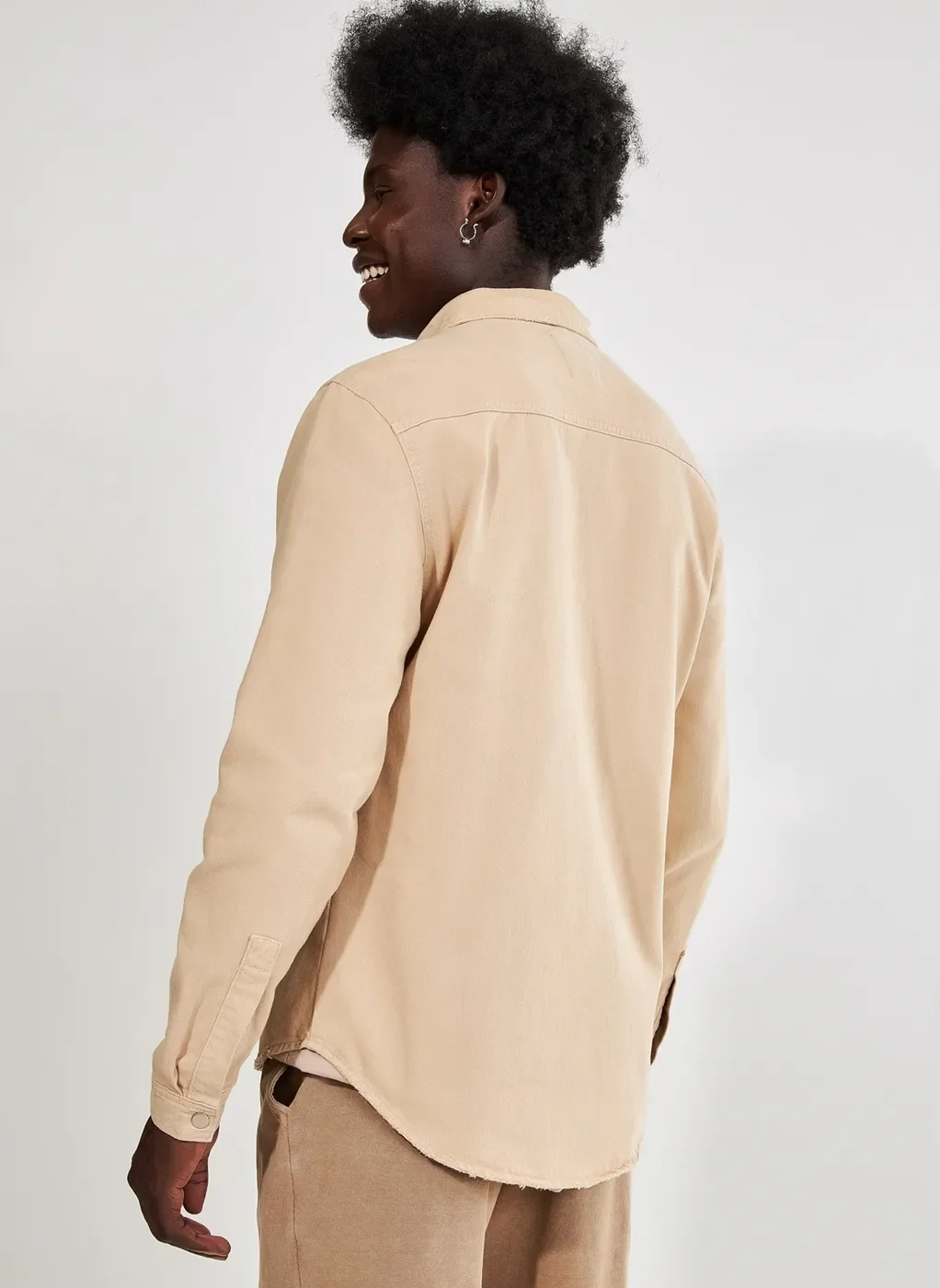 Overshirt De Sarja Bege