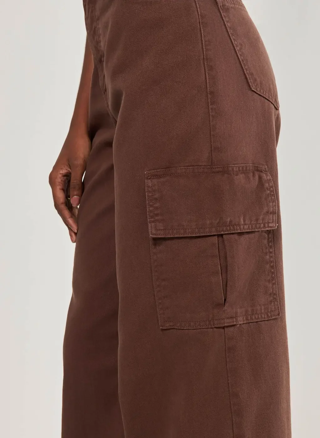 Calça Wide Leg Cargo Cintura Alta
