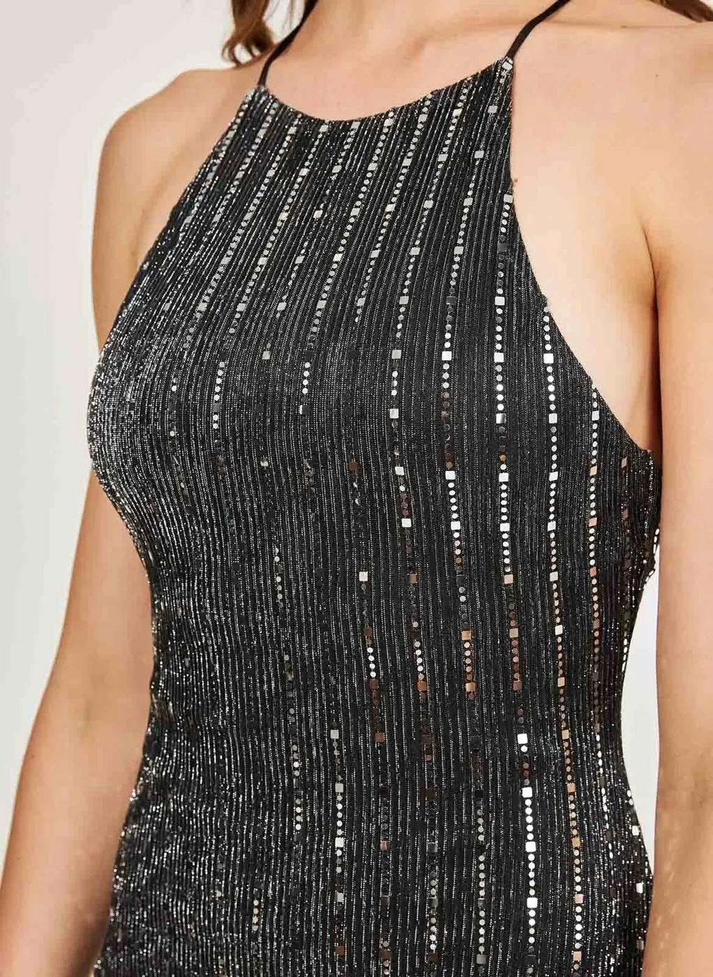 Vestido Frente Única Brilhoso