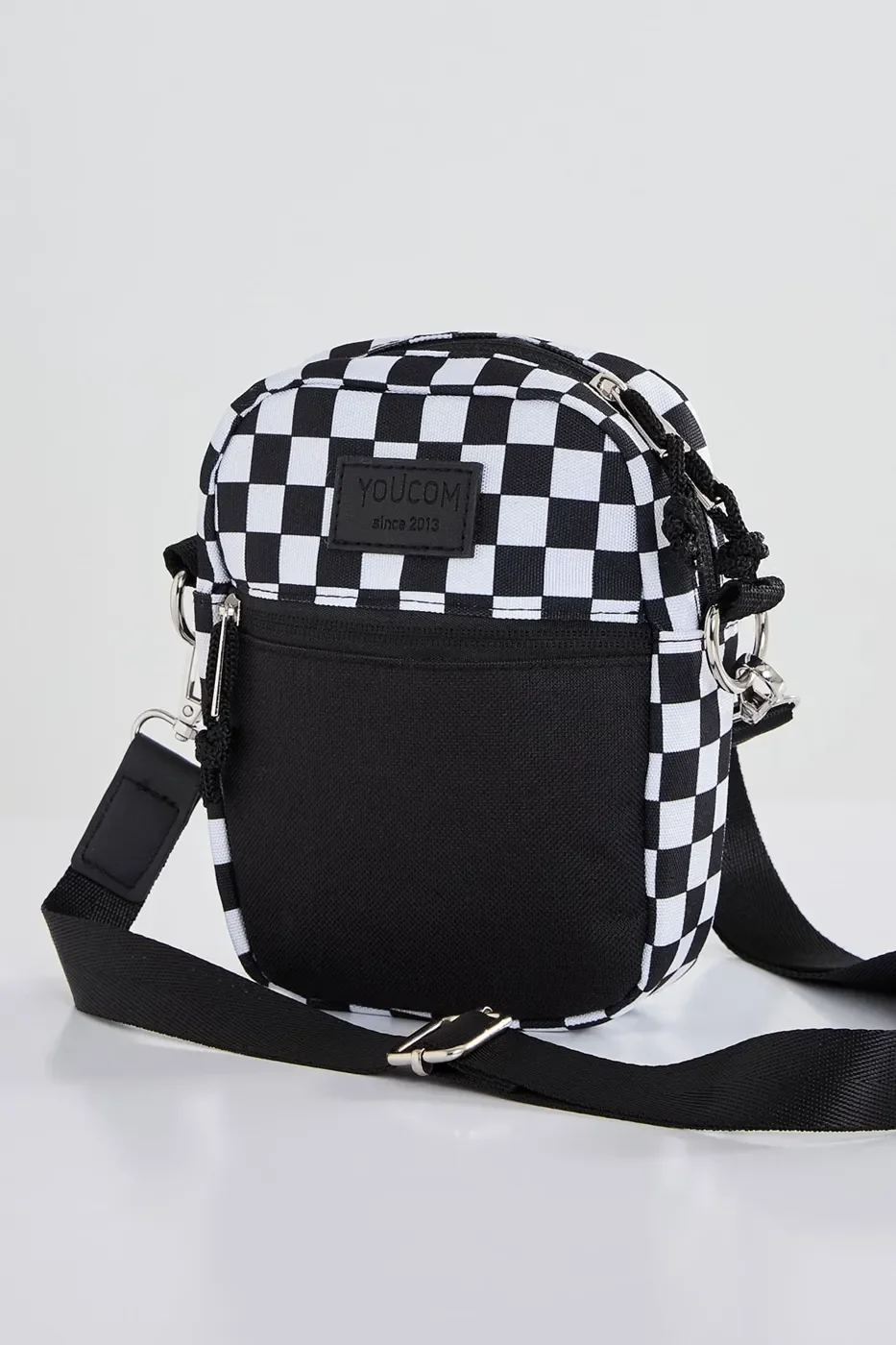 Shoulder Bag Grid Preto E Branco