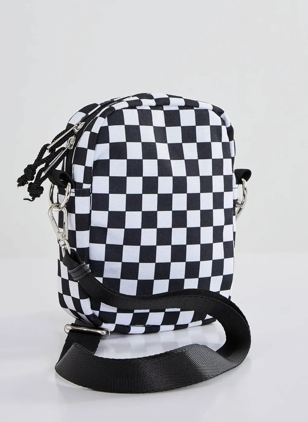 Shoulder Bag Grid Preto E Branco