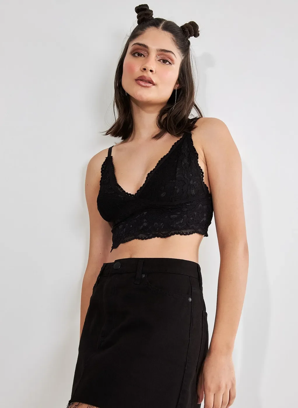 Top Alongado De Renda