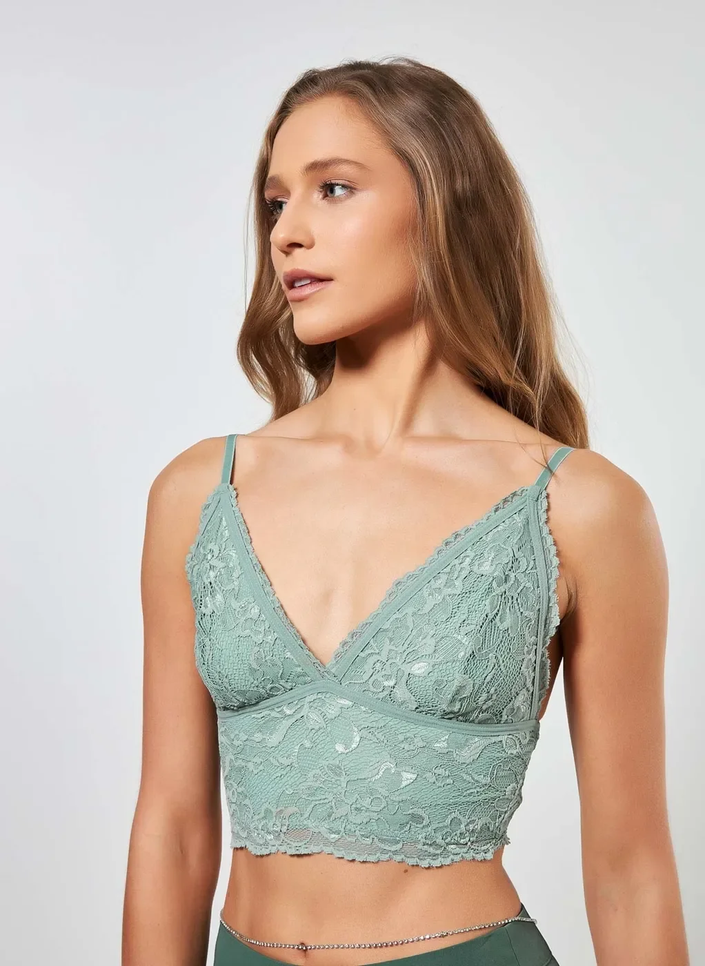 Top Alongado De Renda