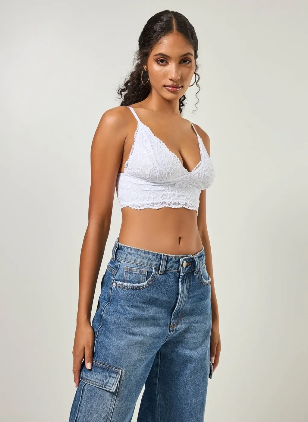 Top Alongado De Renda