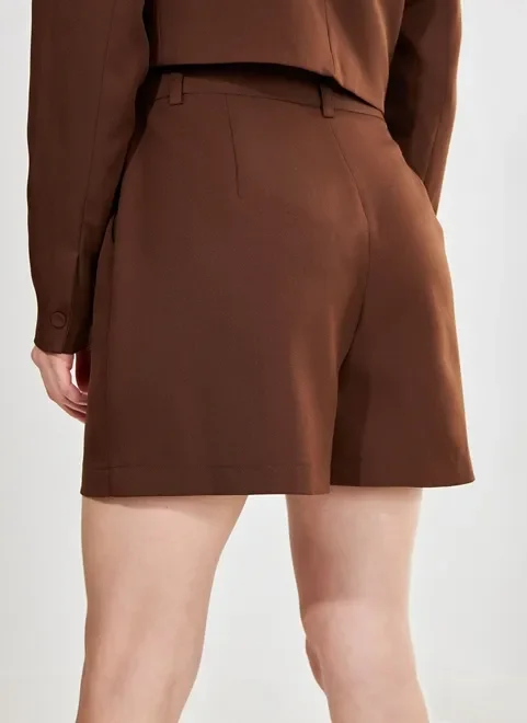 Short Alfaiataria De Cintura Alta