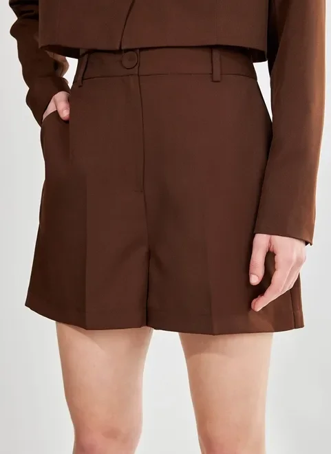 Short Alfaiataria De Cintura Alta