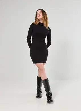 Vestido Manga Longa Com Golinha