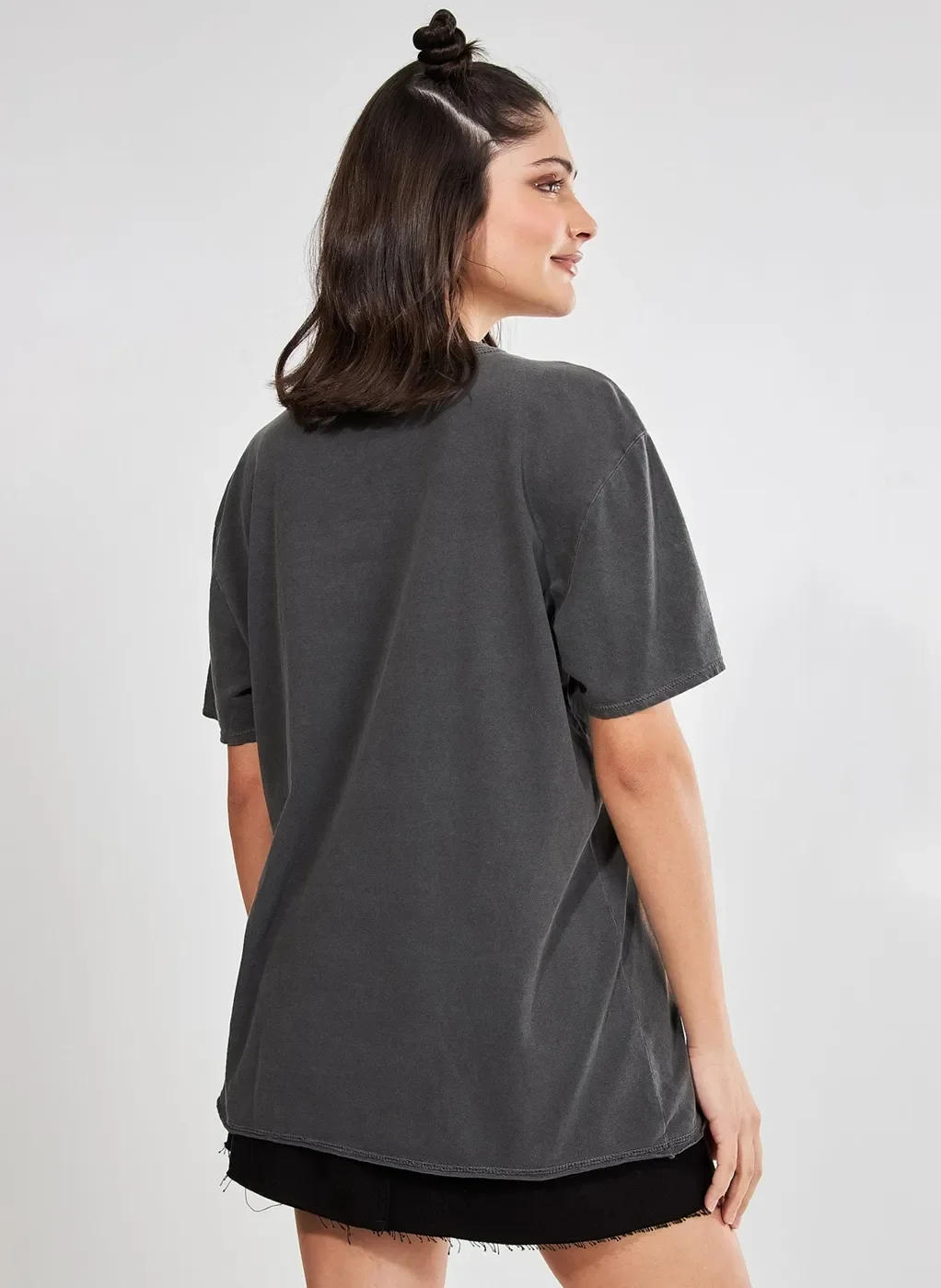 Camiseta Estonada Oversized Nirvana Com Veludo