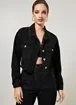 Jaqueta Jeans Preta Cropped