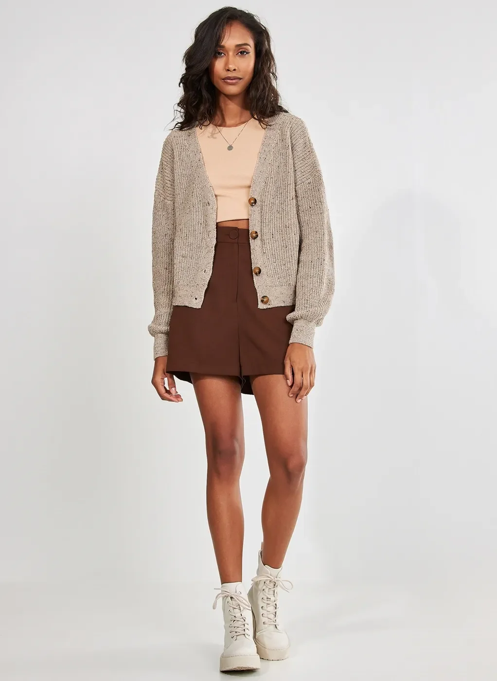 Cardigan De Retilínea Tweed