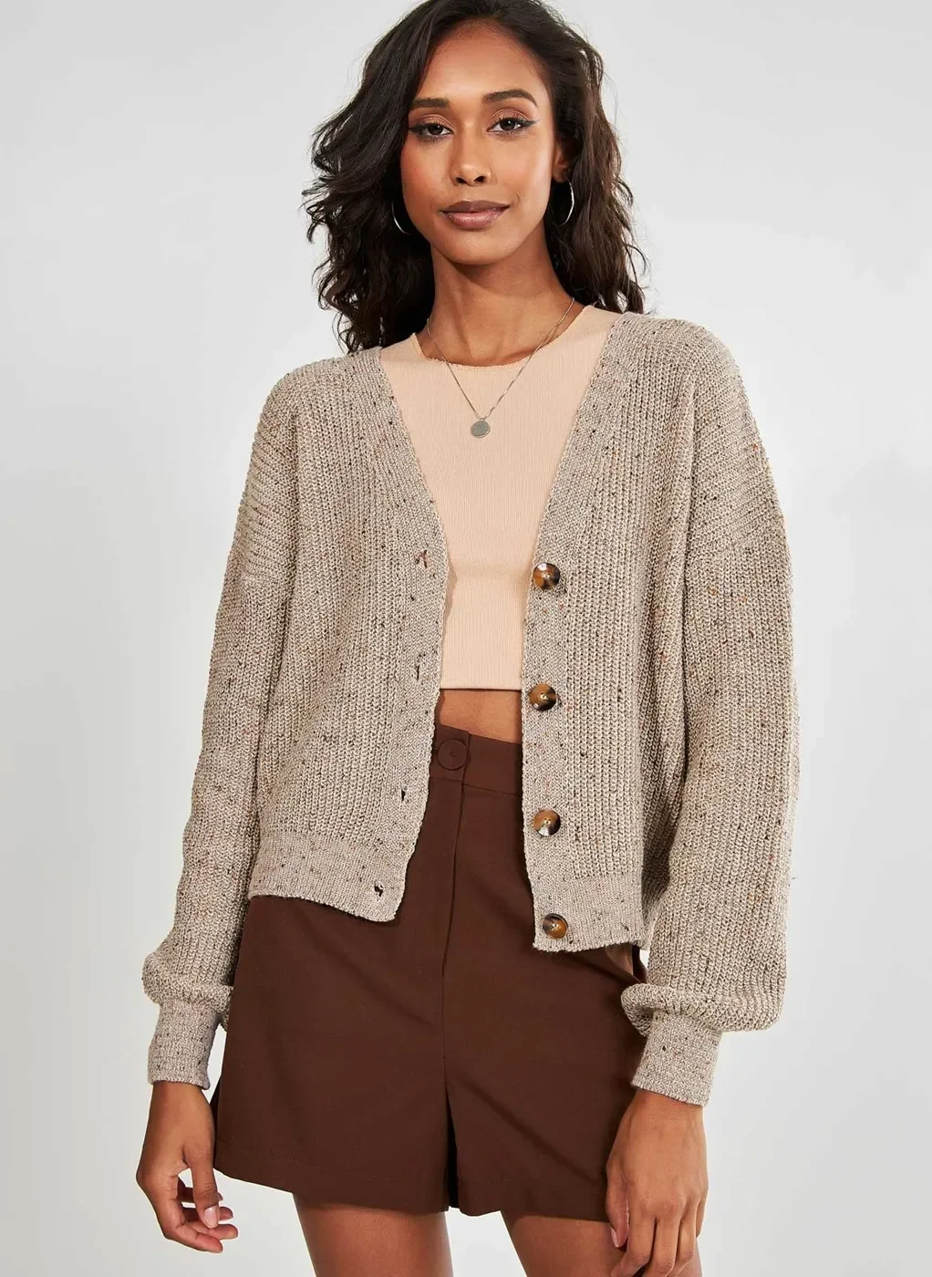Cardigan De Retilínea Tweed