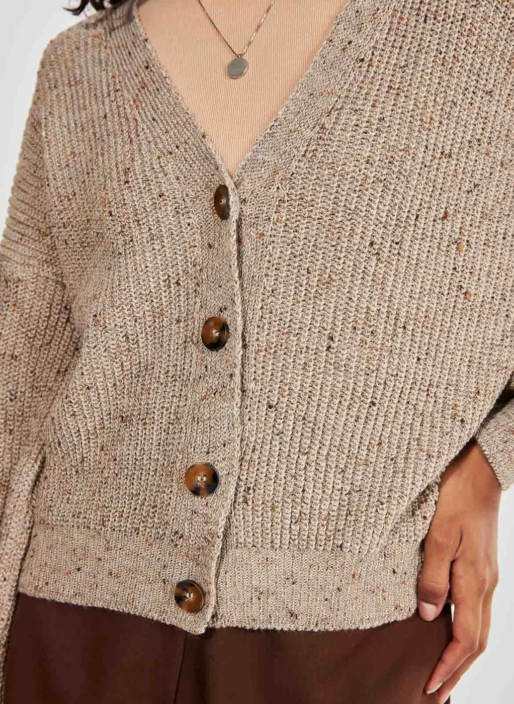 Cardigan De Retilínea Tweed