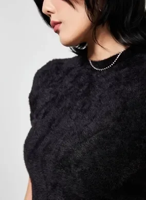 Blusa Cropped De Pelinhos