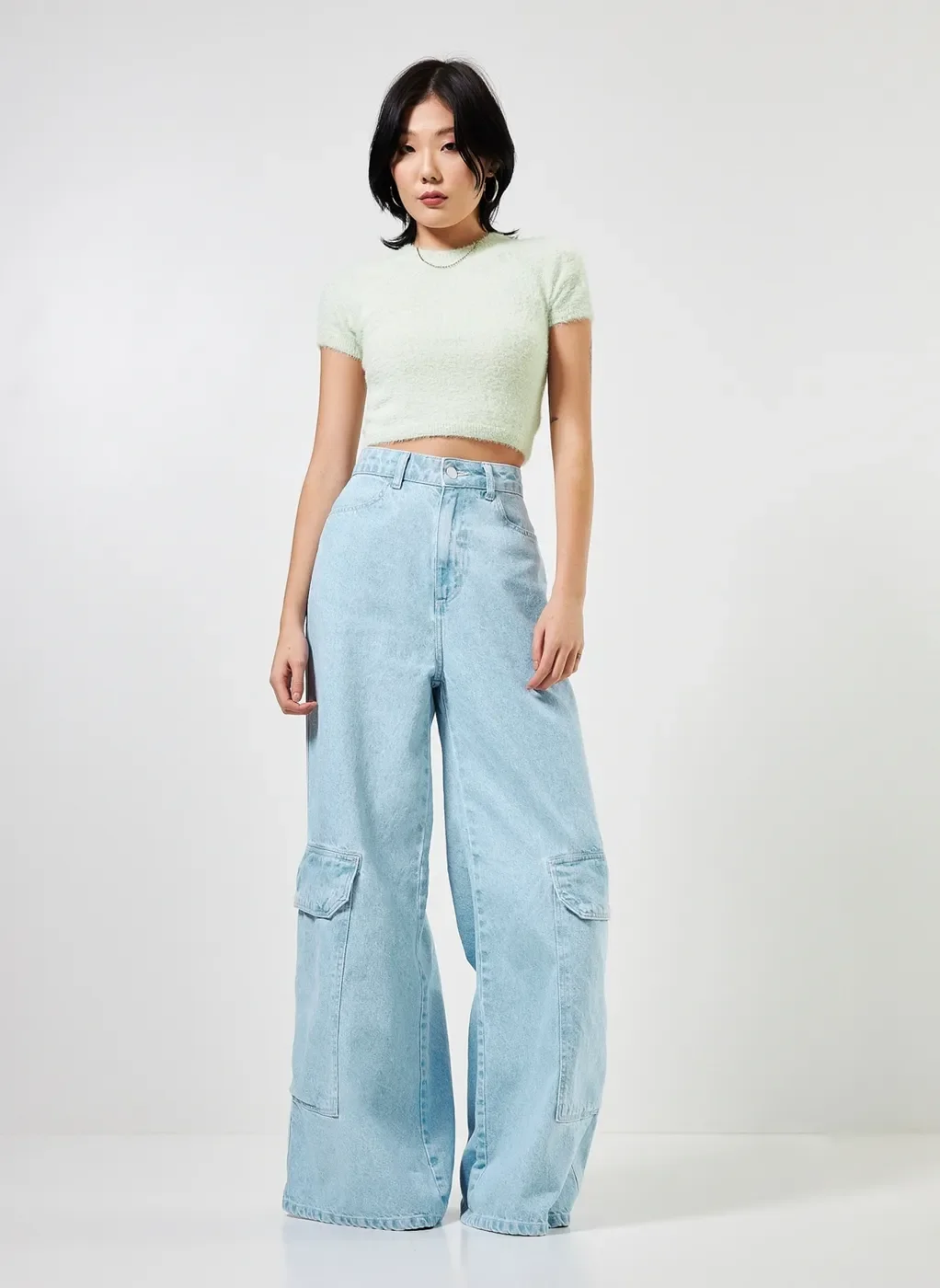 Blusa Cropped De Pelinhos