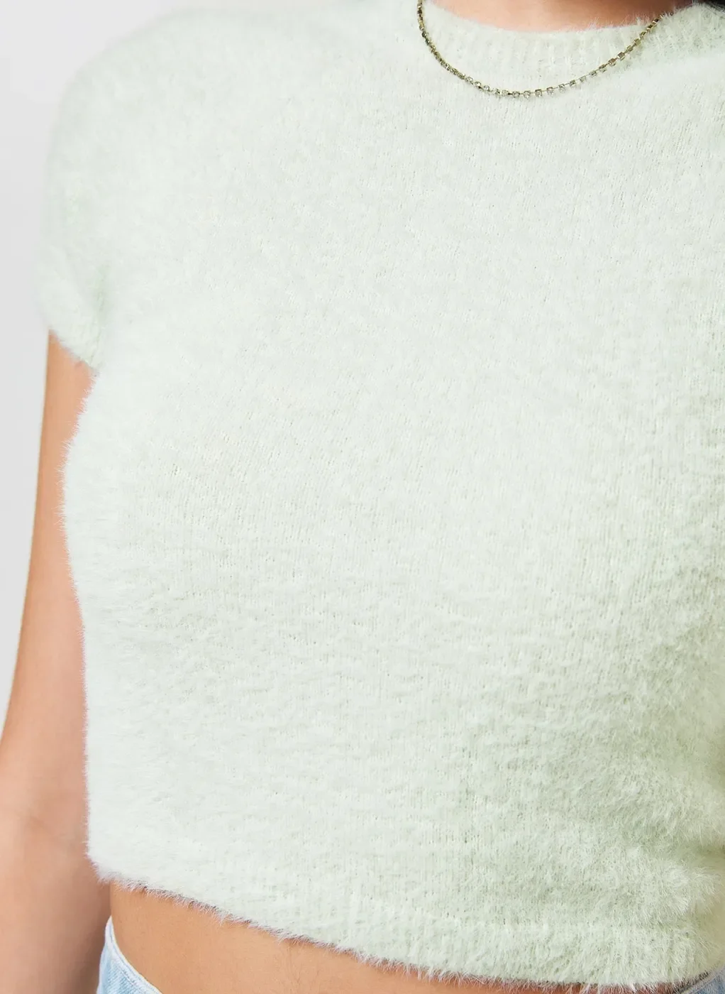 Blusa Cropped De Pelinhos