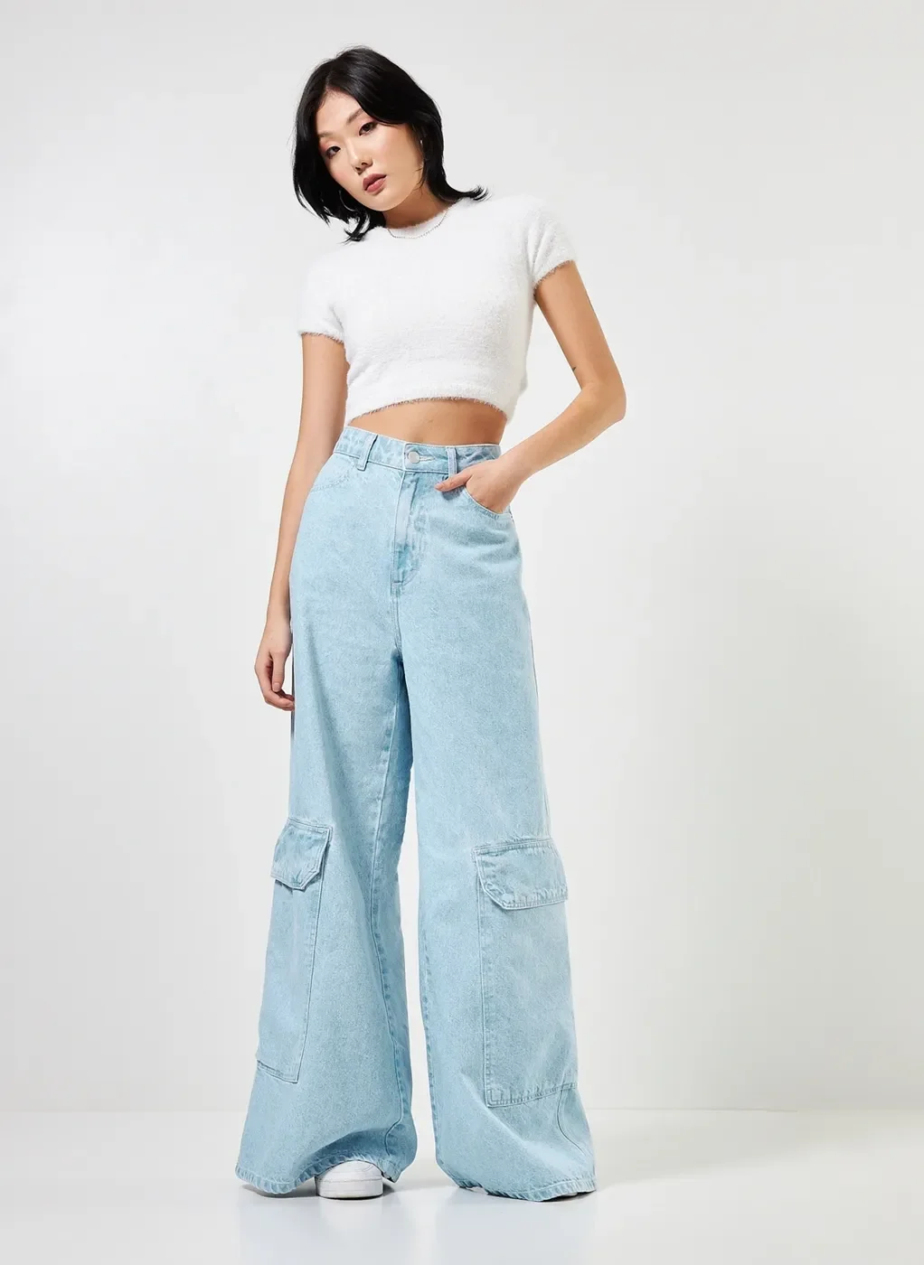 Blusa Cropped De Pelinhos