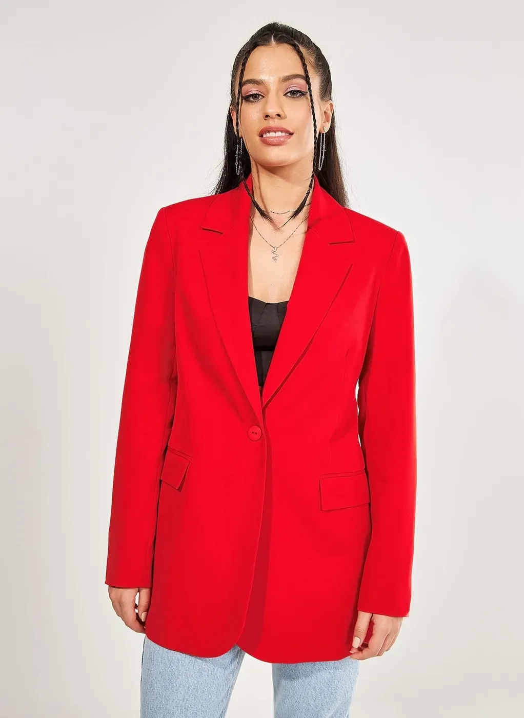 Blazer Alongado Vermelho