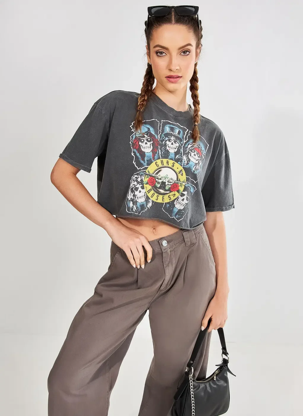 Camiseta Cropped Guns N' Roses
