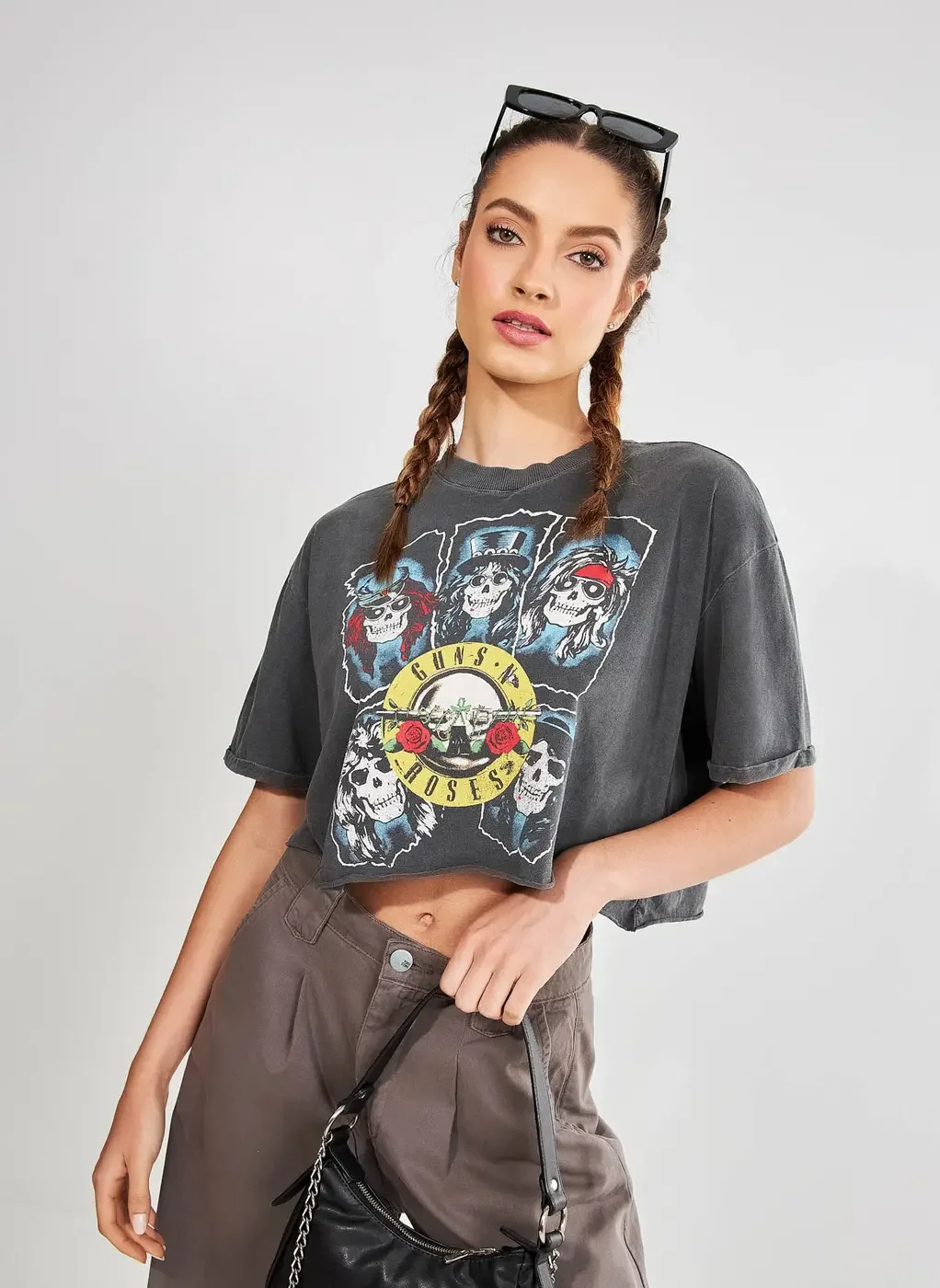 Camiseta Cropped Guns N' Roses