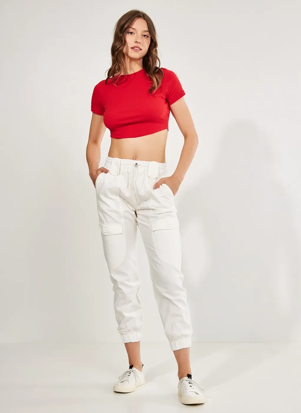 Blusa Cropped Barra Arredondada