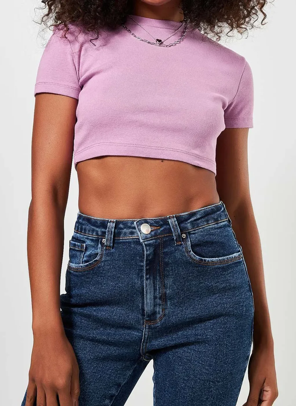 Blusa Cropped De Manga Curta