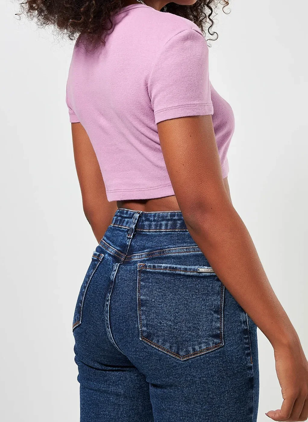 Blusa Cropped De Manga Curta