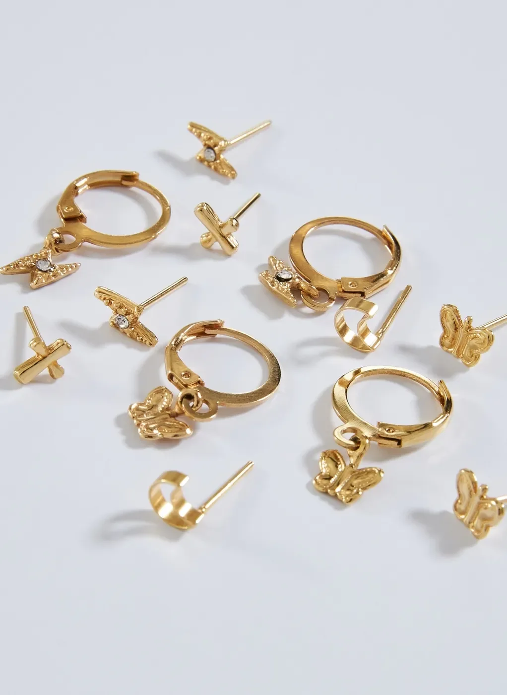 Kit Com 6 Brincos Dourados