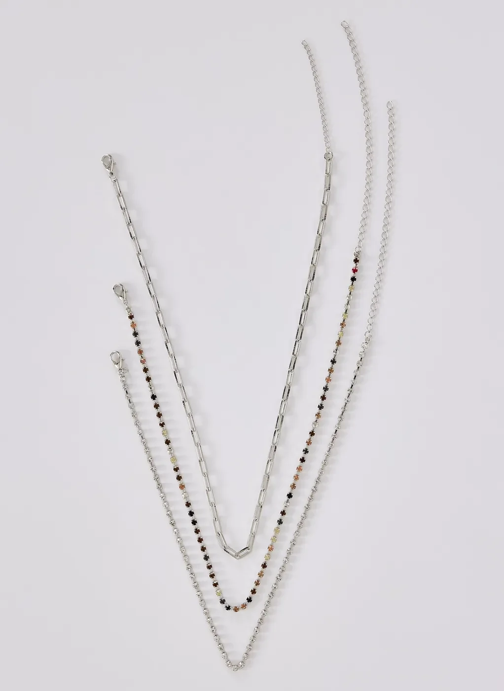 Kit Chokers De Strass e Corrente