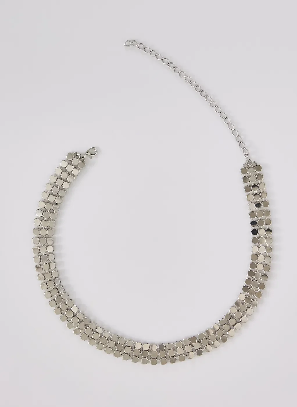 Choker De Malha Prateada