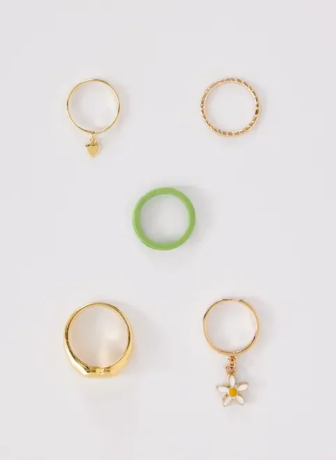 Kit De Anéis Coração