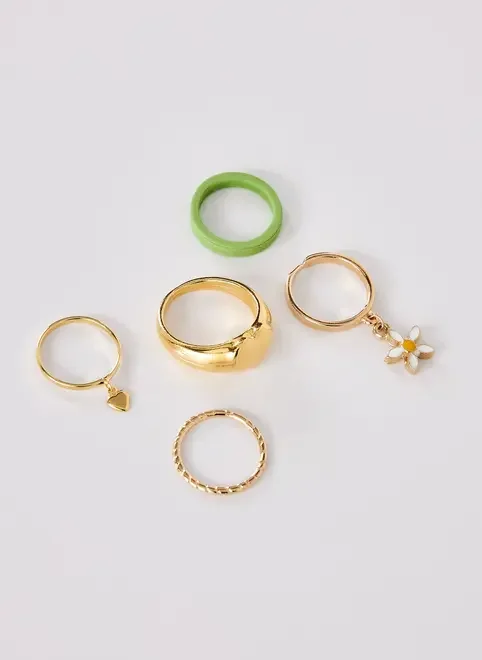 Kit De Anéis Coração