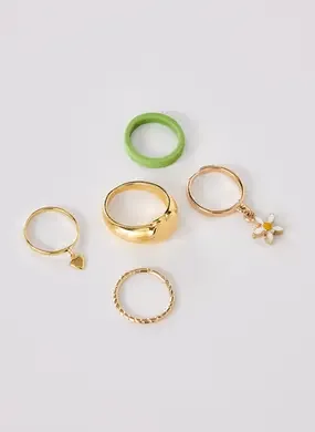 Kit De Anéis Coração