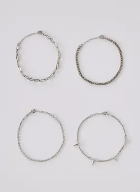 Kit Pulseiras Com Strass e Spikes