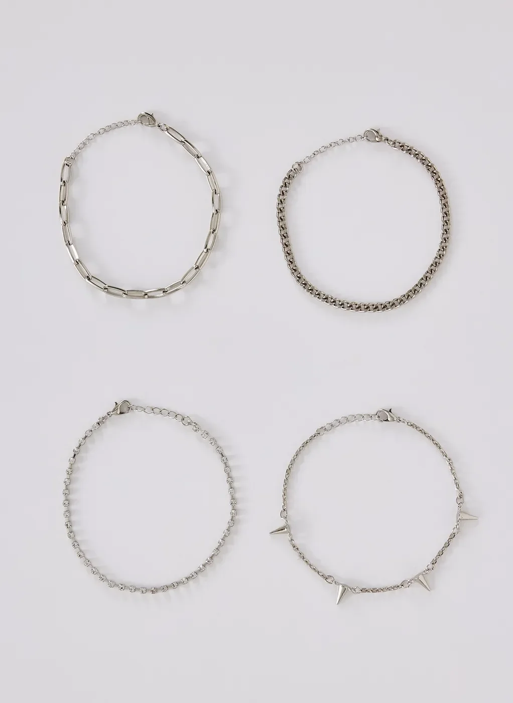 Kit Pulseiras Com Strass e Spikes