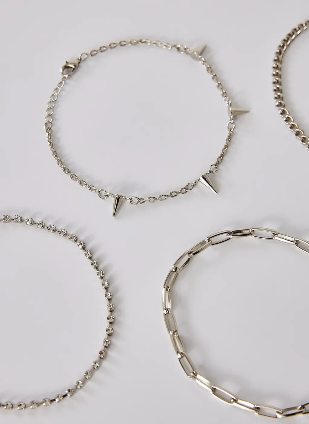 Kit Pulseiras Com Strass e Spikes