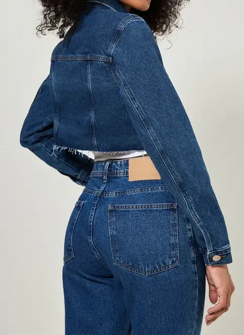 Jaqueta Jeans Cropped