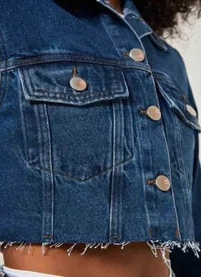 Jaqueta Jeans Cropped