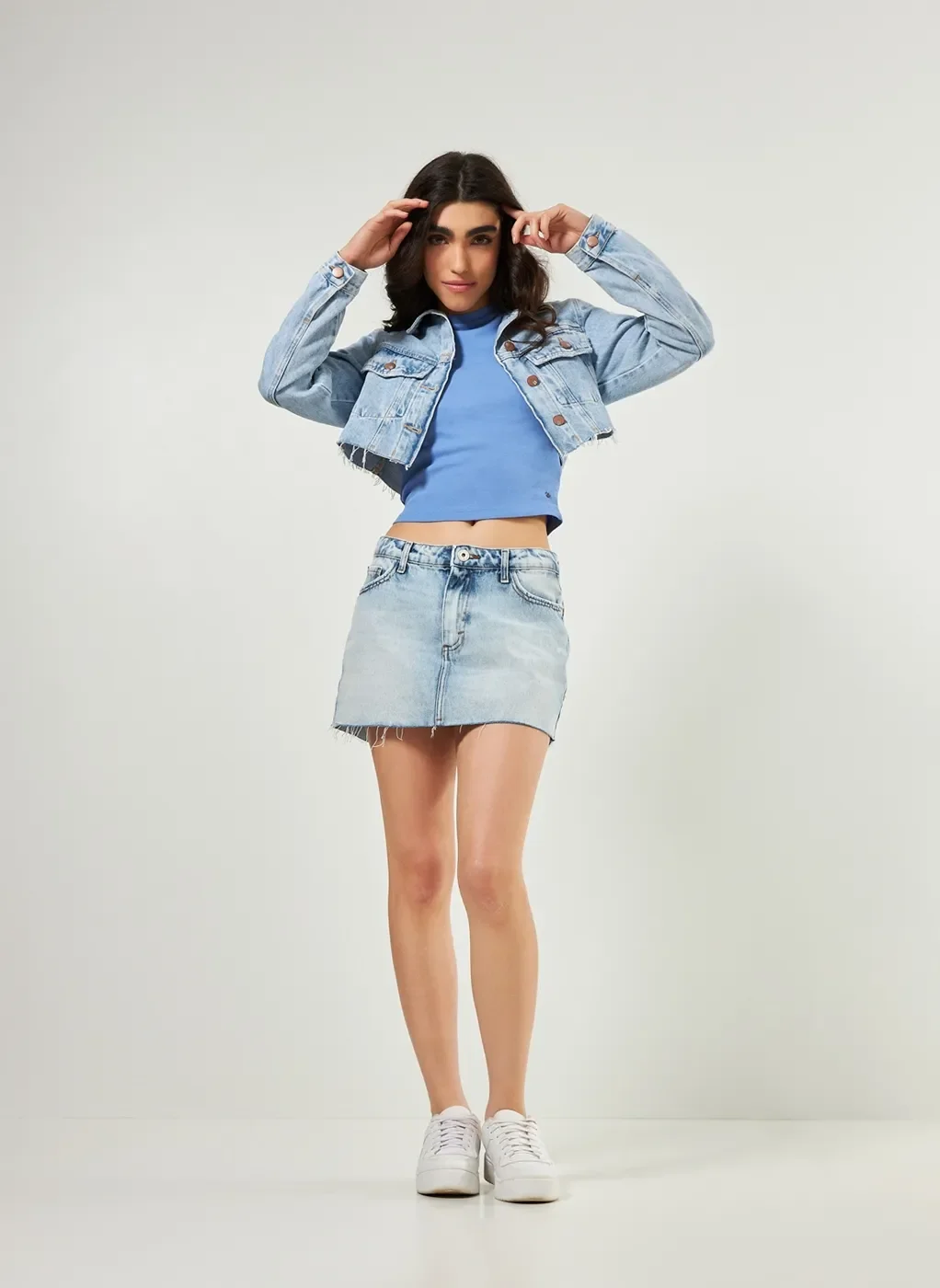 Jaqueta Jeans Cropped