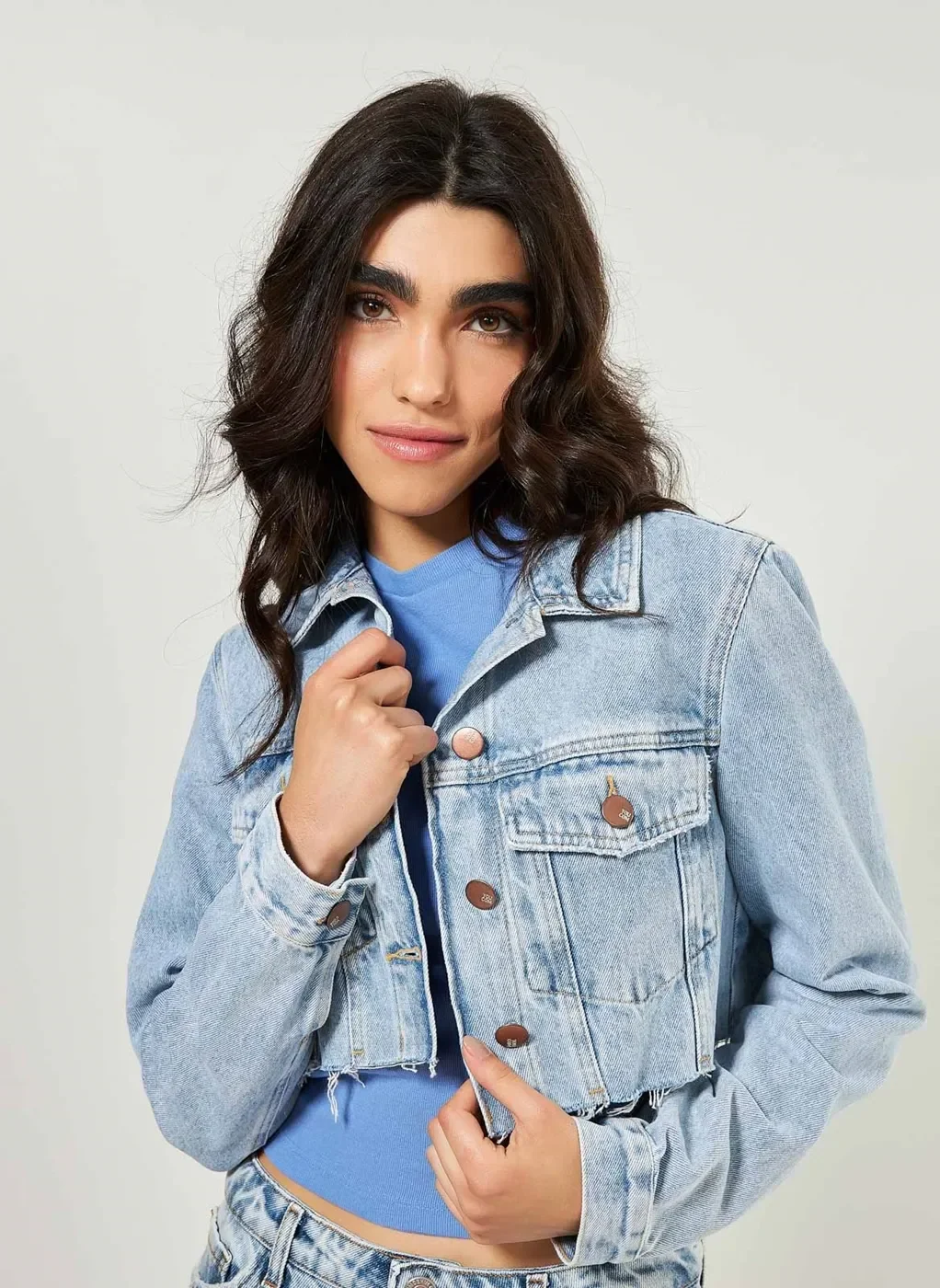 Jaqueta Jeans Cropped