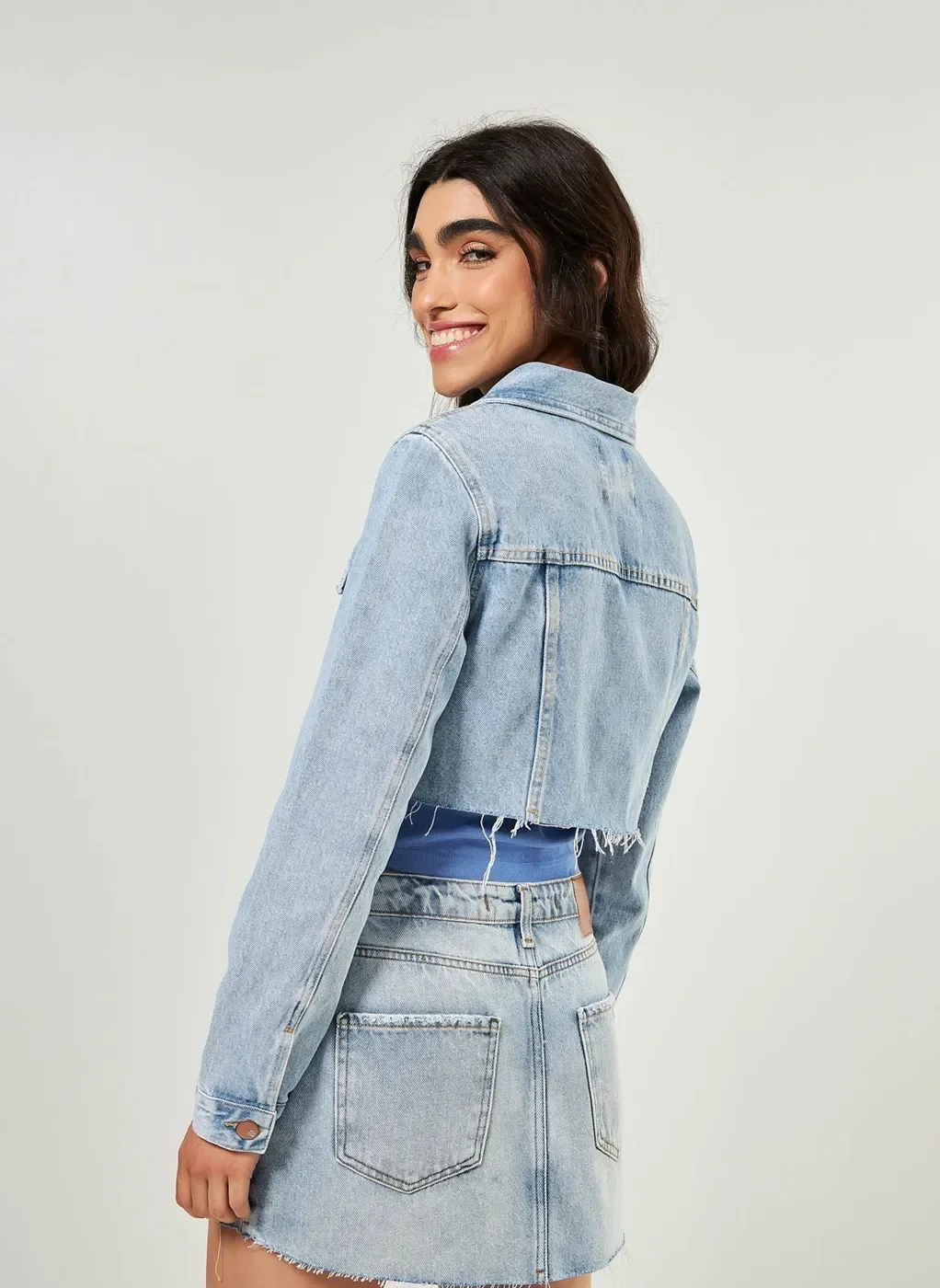 Jaqueta Jeans Cropped