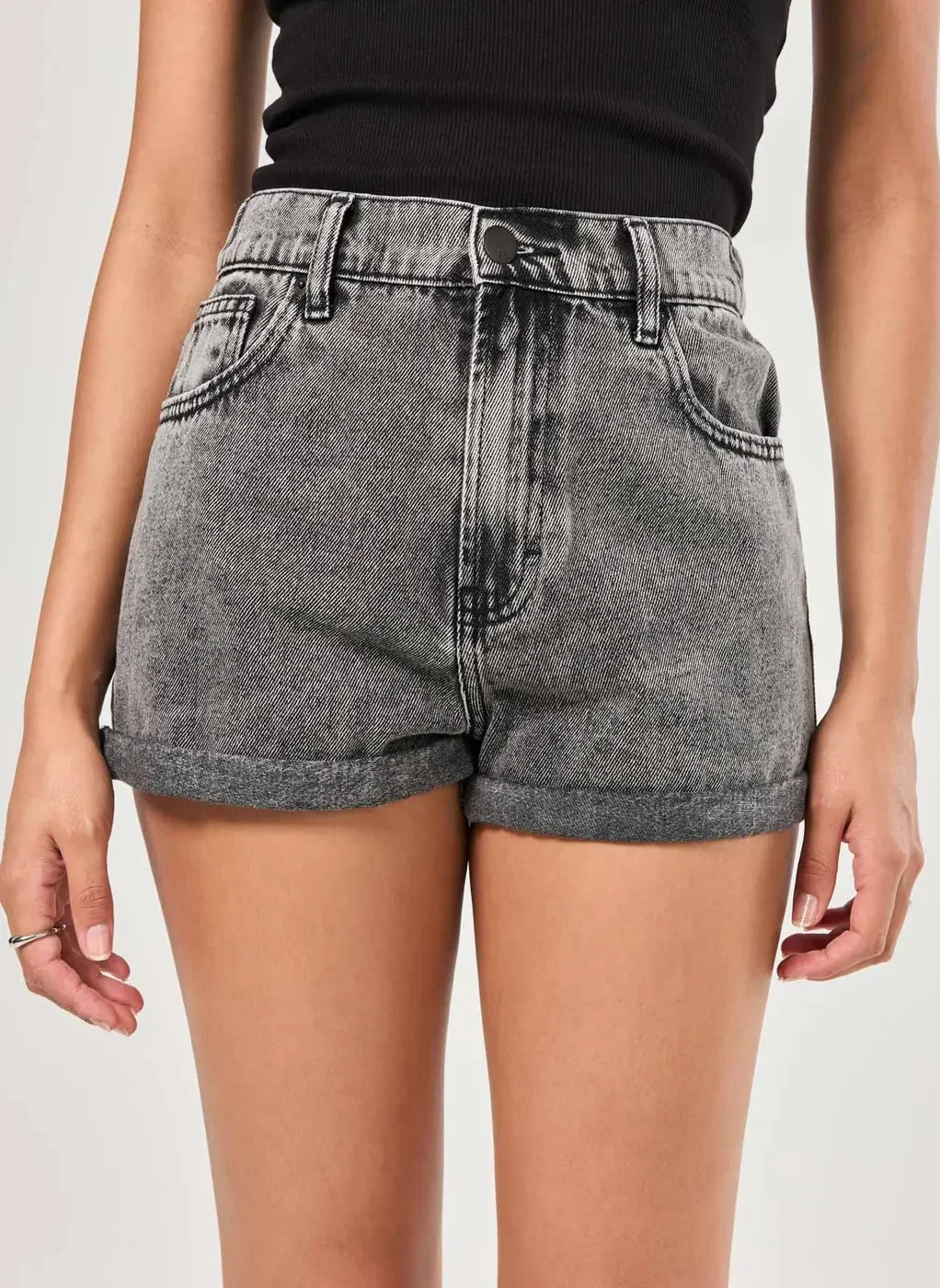 Short Jeans Mom Cintura Com Elástico